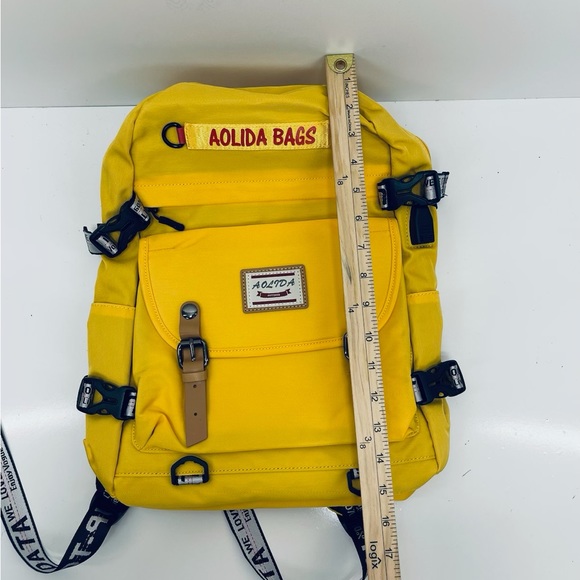 Aolida Bag Women’s Backpack Fashions Waterproof Rucksack School Laptop Usb Yelow - Picture 14 of 14